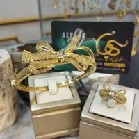 ست طلا دستبند انگشتر بدون اجرت و مالیات