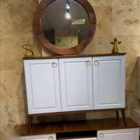 آیینه و کنسول میز تی وی و جاکفشی|میز تلویزیون|هشتگرد, شهرک راه آهن|دیوار