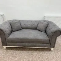 مبل۷نفره ومیزناهارخوری ۴نفره کرم وطوسی|مبلمان خانگی و میز عسلی|دوگنبدان, |دیوار