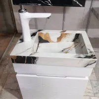 روشویی سرامیکی و آینه هوشمند قدی و کوچک|لوازم سرویس بهداشتی|الوند, |دیوار