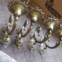 فروش 4 عدد دیوارکوب برنز قدیمی و سنگین|لوستر و چراغ آویز|کرمانشاه, |دیوار