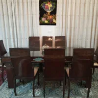 ناهارخوری ۸نفره نونو و ویترین|میز و صندلی غذاخوری|آباده, |دیوار