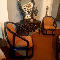 مبل چوبی با پارچه تدی
