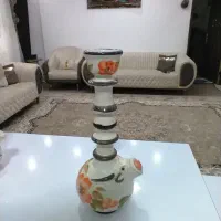 قلیان سفالی گل کاری شده دست ساز بدون رطوبت|صنایع دستی و سایر لوازم تزئینی|بانه, |دیوار