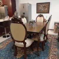 مبلمان استیل ،مبل کلاسیک سلطنتی ۷نفره +ناهارخوری|مبلمان خانگی و میز عسلی|تهران, دارآباد|دیوار