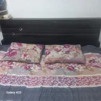 تخت خواب دونفر هایگلاس ویک میز آرایش کشودار|تخت و سرویس خواب|سنگر, |دیوار