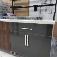 کابینت زیرگازی طوسی تیره پاکچوب