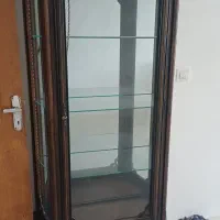 بوفه شیشه ای چوبی