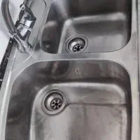 سینک ظرفشویی با شیر قهرمان ، روشویی ، درب، فرنگی