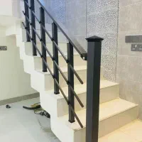 نرده استیل و آلومینیوم راه پله استاتیک حفاظ بانکی|خدمات پیشه و مهارت|شیراز, میانرود|دیوار