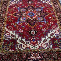 1جفت فرش 6متری هریس نقشه بارماخ توخوش|فرش|تبریز, |دیوار