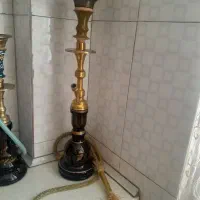 قلیون برنجی سالم وتمیزویه عدد عربی سفالی