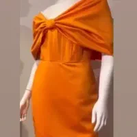 یک عدد لباس مجلسی نارنجی و یک عدد شلوار صورتی|لباس|تهران, شهرک رضویه|دیوار