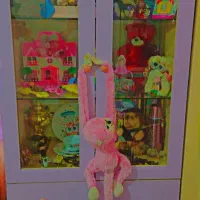 تخت کمد بچه سالم تمیز + ویترین شیک