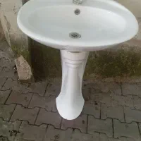 روشویی تمیز سالم کارکرده با شیر اهرمی اصلی