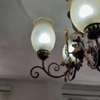 لوستر چهار چراغ فلزی|لوستر و چراغ آویز|خرمآباد, |دیوار