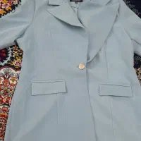 کت شلوارست آبی فیروزه ای و دامن