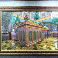 تابلو فرش ضریح مطهر امام رضا