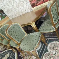 مبل استیل با میز ناهارخوری|مبلمان خانگی و میز عسلی|قم, چهل درخت|دیوار