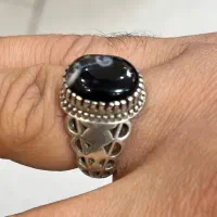 انگشتر نقره با عقیق اصل معدنی