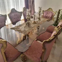 ست مبلمان سلطنتی، میز ناهارخوری، بوفه، چوب راش