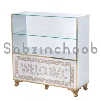 میز پیشخوان شیشه ای ویترینی استندهای دکور