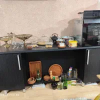 کانتر آشپز خانه با دو درب کابینت بزرگ در حد نو