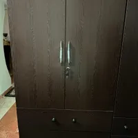 کمد چوبی دو در با سه کشو جادار