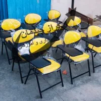 صندلی صدفی آموزشی/محصلی/دانش آموزی/زرد