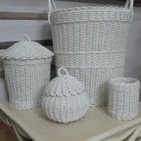 ست سفید حصیری