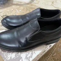 کفش مردانه مشکی چرم مصنوعی شیک مجلسی
