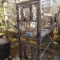 قفس چوبی کف ورق فلزی