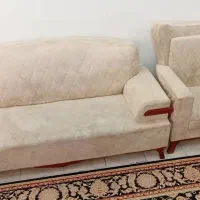 مبل هفت نفره کرم رنگ|مبلمان خانگی و میز عسلی|خمام, |دیوار
