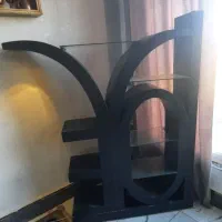 بوفه چوبی Loe چراغ ال  جای گلدون و اشیاه شراب خوری|بوفه، ویترین، کنسول|شوش, |دیوار