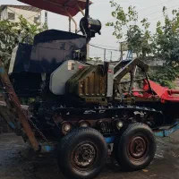 کمباین با روتوری و یدک کش با تانکر گازوییل