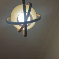 ۲عدد  لوستر چوبی ۵شاخه و  یک عدد  ۱ شاخه  سالم|لوستر و چراغ آویز|خرم‌آباد, |دیوار