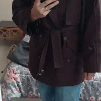 ترنچ کت قهوه ای نوی نو