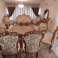 ست مبلمان استیل ۹ نفره با میز نهار خوری و بوفه
