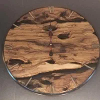 انواع ساعت های چوبی روستیک با چوب زیتون|ساعت دیواری و تزئینی|اندیشه, اندیشه فاز ۱|دیوار