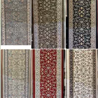 فرش ماشینی گرد طوسی قطر یک متر