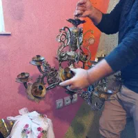 لوستر برنز سنگین وزن|لوستر و چراغ آویز|اردبیل, |دیوار