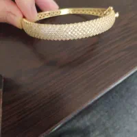 دستبند نقره طرح جواهر