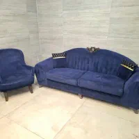 مبل کلاسیک آبی دست دوم سالم