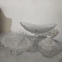 سرویس سه تیکه پذیرایی نو  شیرینی و میوه خوری و...