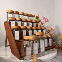 جا ادویه مکارتی و پاسماوری چوبی|ظروف نگهدارنده، پلاستیکی، یک‌بارمصرف|مشهد, مصلی (کارمندان اول)|دیوار
