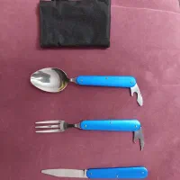 ست قاشق و چنگال و چاقو کوهنوردی و مسافرتی