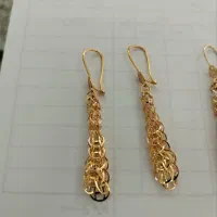 گوشواره تیتانیوم آب کار طلا