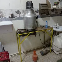 سماور دست ساز بزرگ  با میز و گاز و تمام وسایل|سماور، چای‌ساز، قهوه‌ساز|سنندج, |دیوار