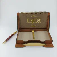 تقویم تبلبغاتی رومیزی چوبی