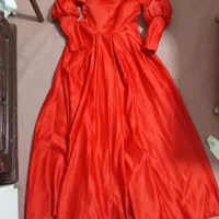 لباس مجلسی قرمز ساتن